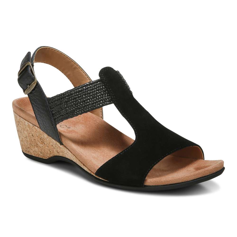 Kaytie Wedge Sandal - Black - Image 14