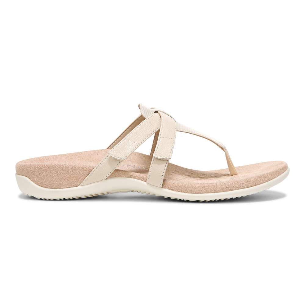 Karley Toe Post Sandal - Cream - Image 2