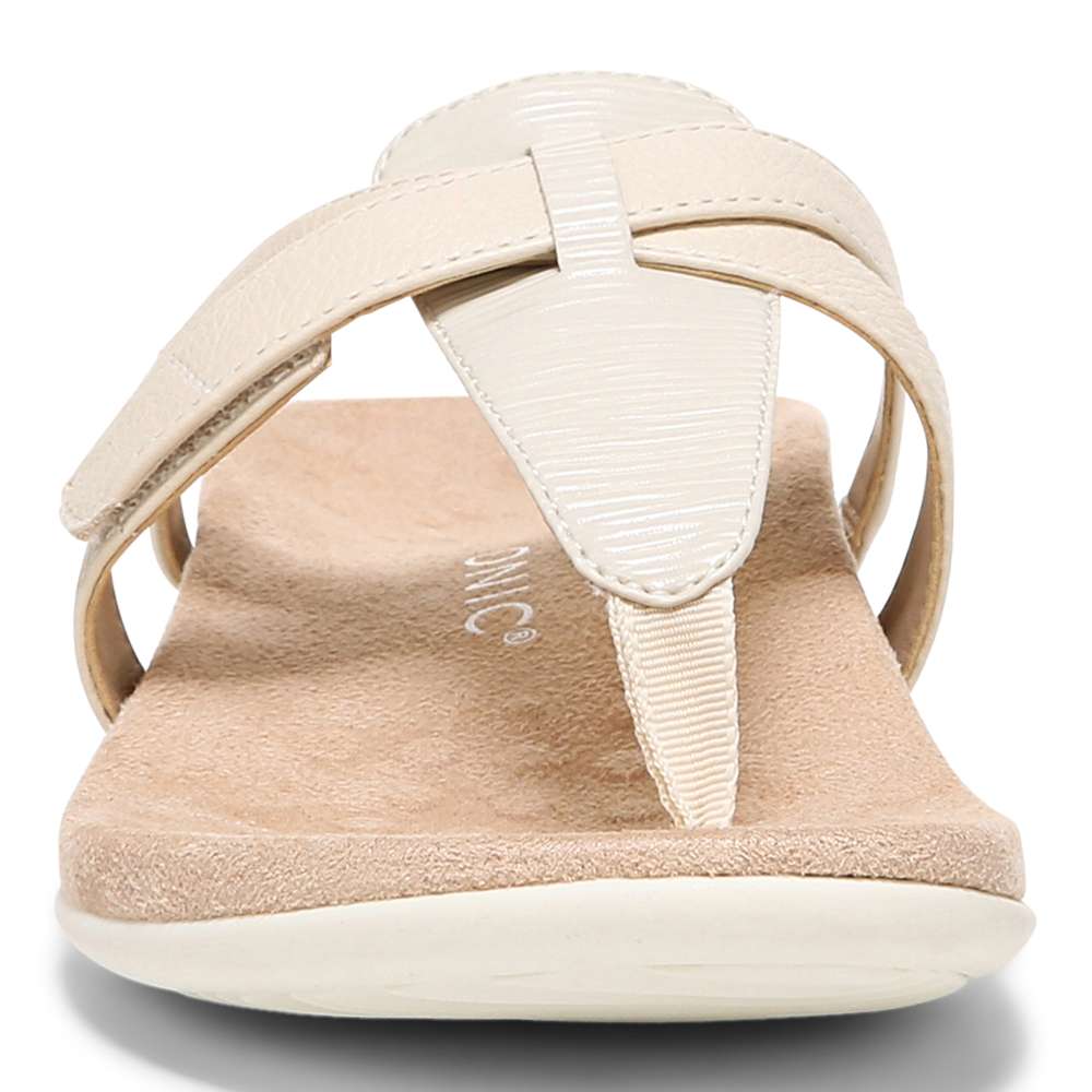 Karley Toe Post Sandal - Cream - Image 5