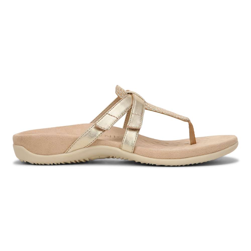 Karley Toe Post Sandal - Gold - Image 2