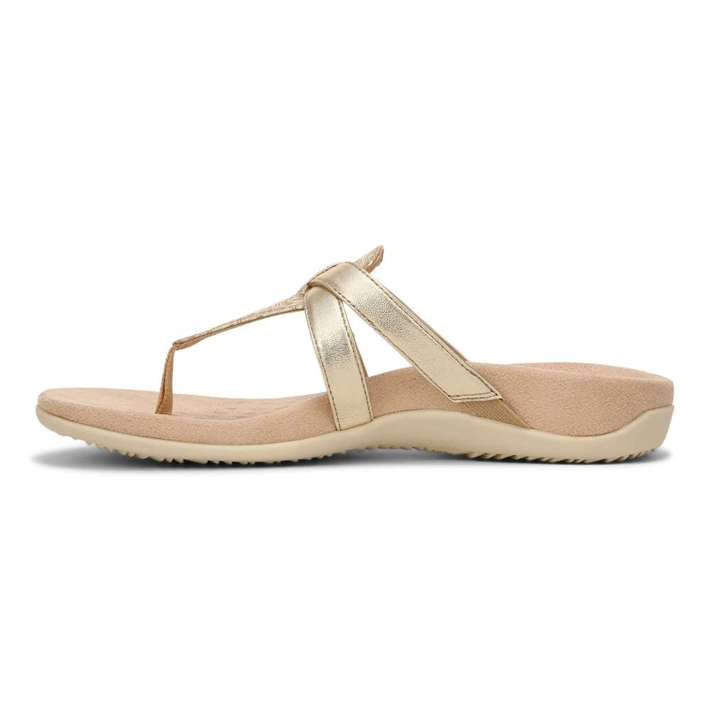 Karley Toe Post Sandal - Gold - Image 3