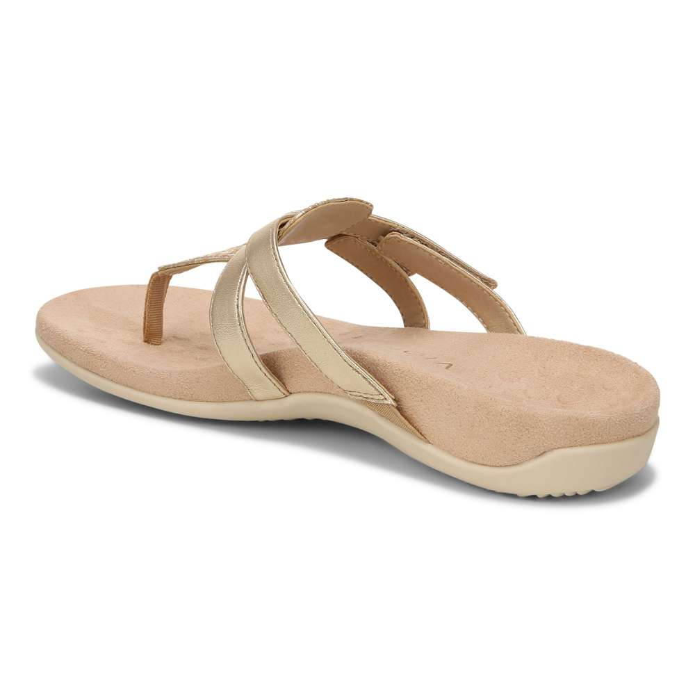 Karley Toe Post Sandal - Gold - Image 6