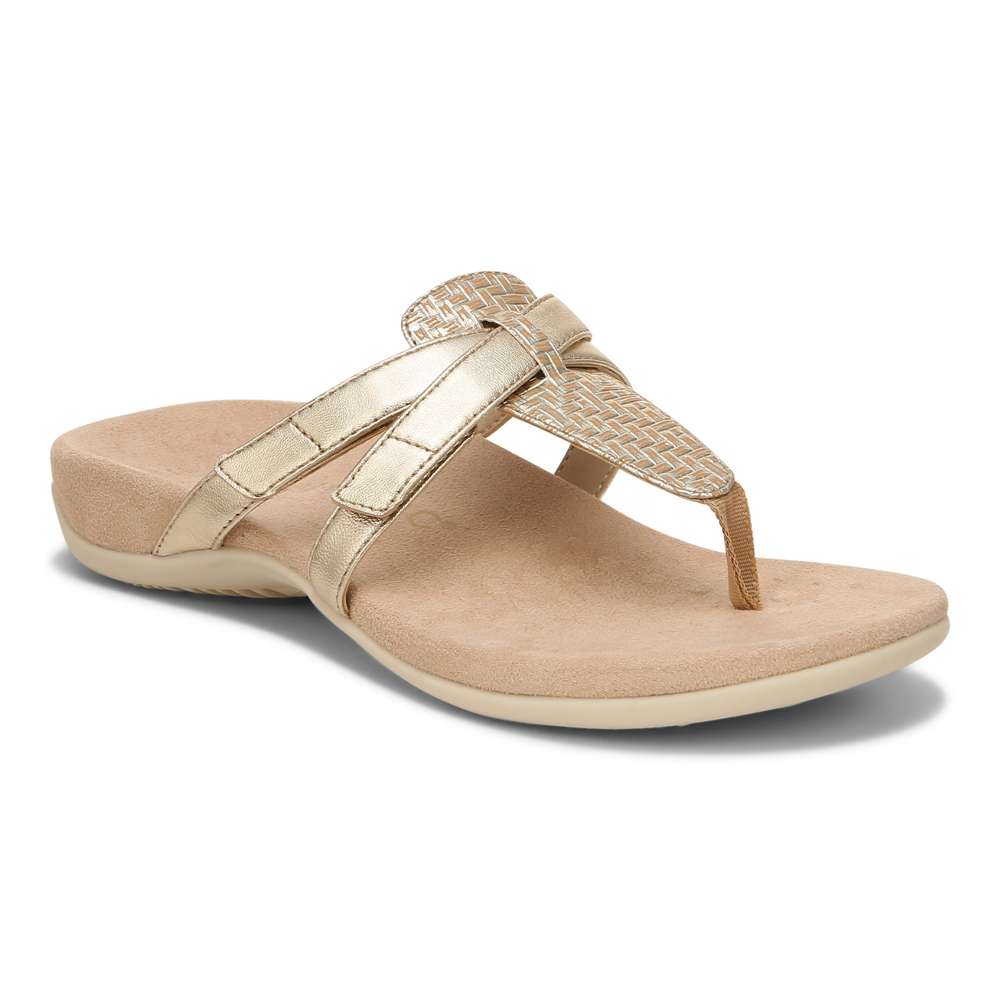 Karley Toe Post Sandal - Gold - Image 12