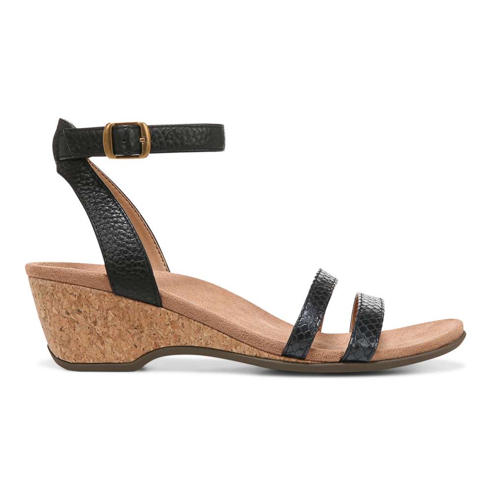 Orlanda Wedge Sandal - Black Pearl Snake - Image 2