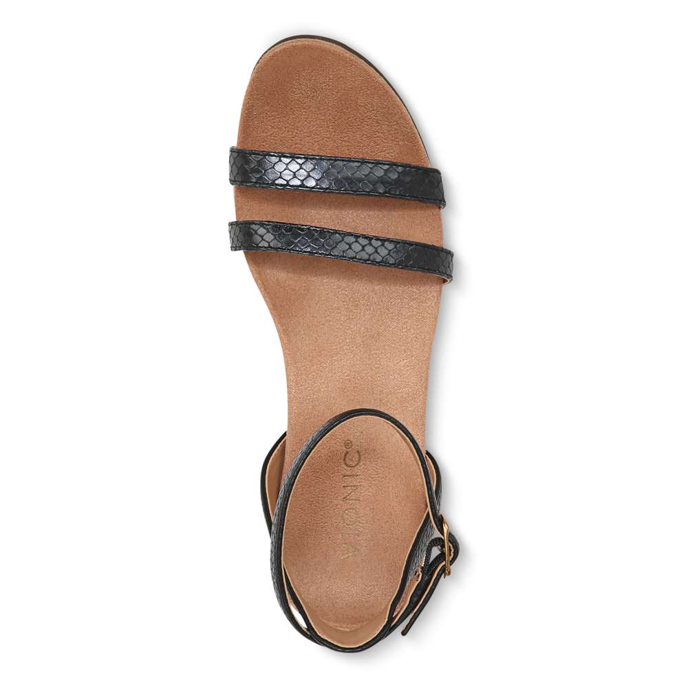 Orlanda Wedge Sandal - Black Pearl Snake - Image 4