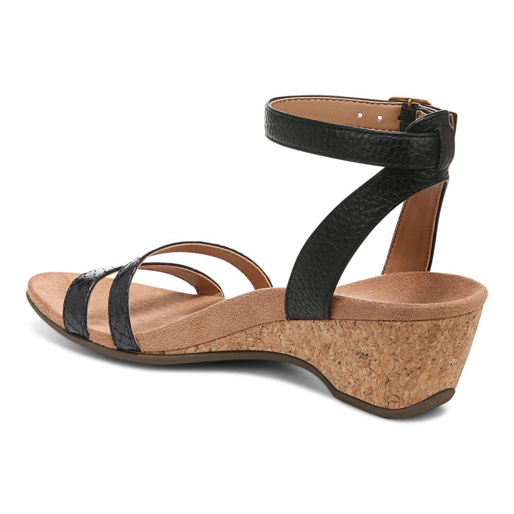 Orlanda Wedge Sandal - Black Pearl Snake - Image 6