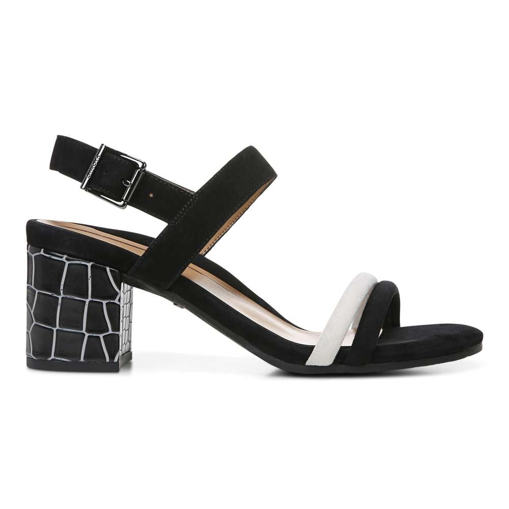 Paula Block Heel - Black/White - Image 2
