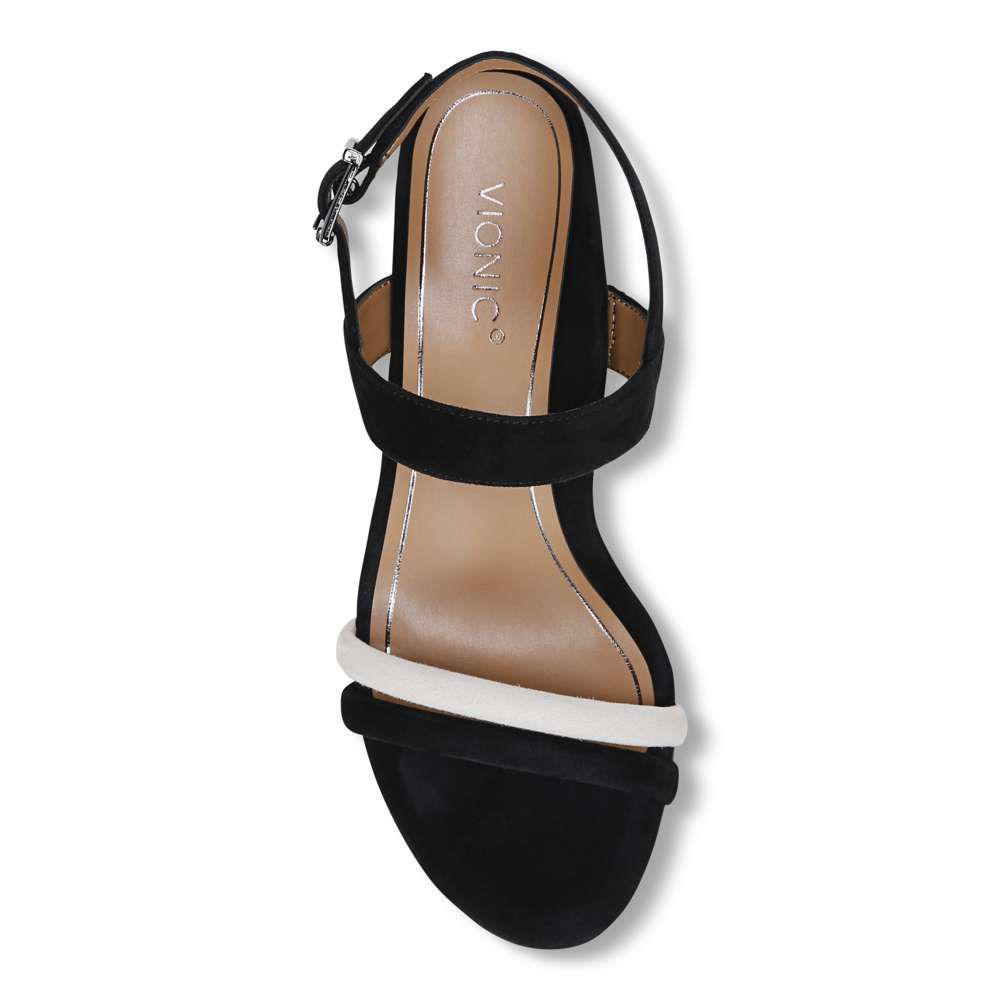 Paula Block Heel - Black/White - Image 4