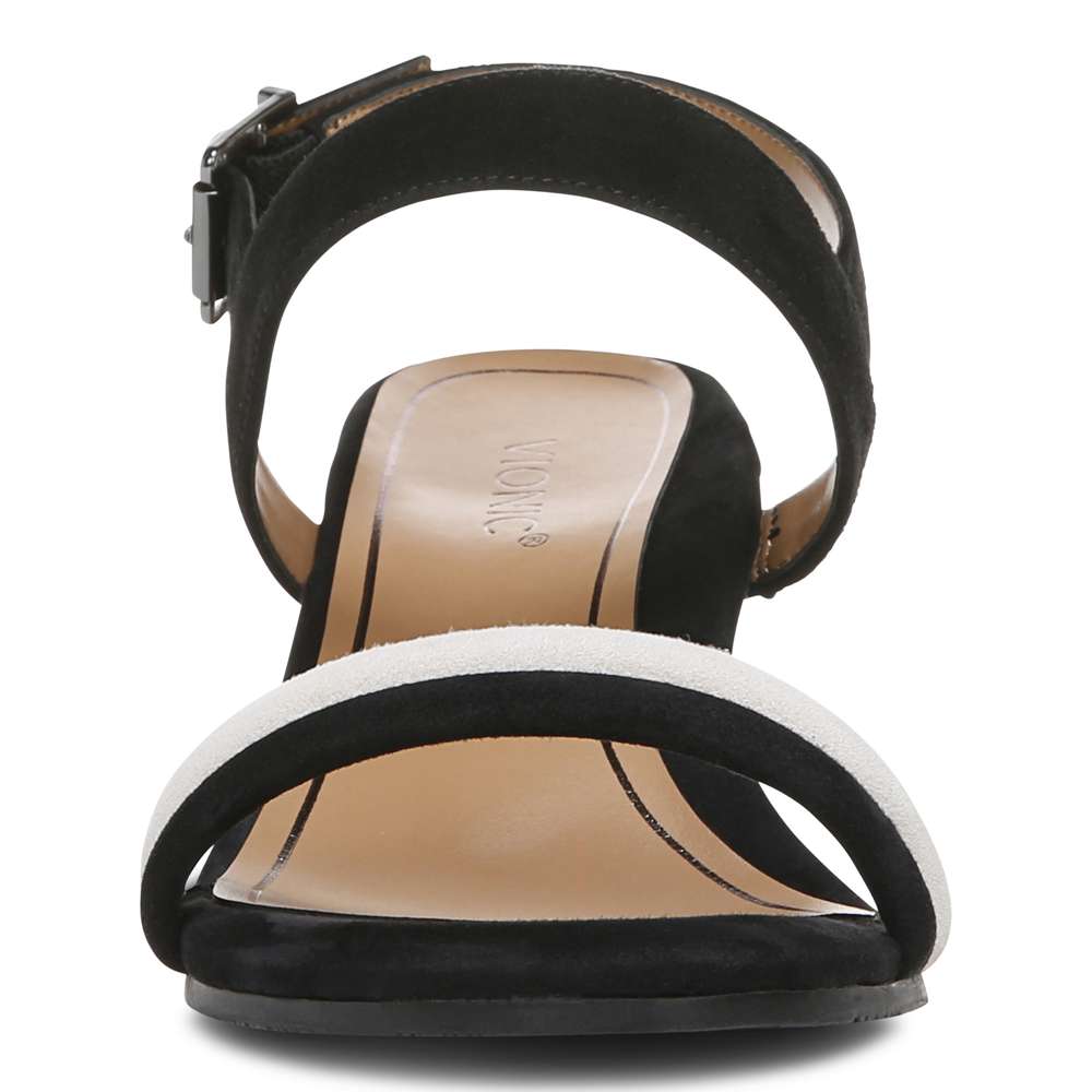Paula Block Heel - Black/White - Image 5