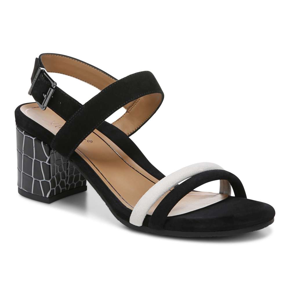 Paula Block Heel - Black/White - Image 12