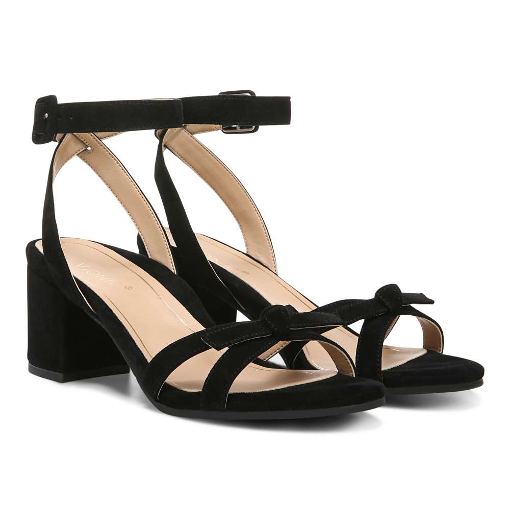 Rosabel Heeled Sandal - Black Suede - Image 8