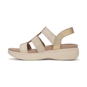 Sabrina Flatform Sandal - Gold Leather