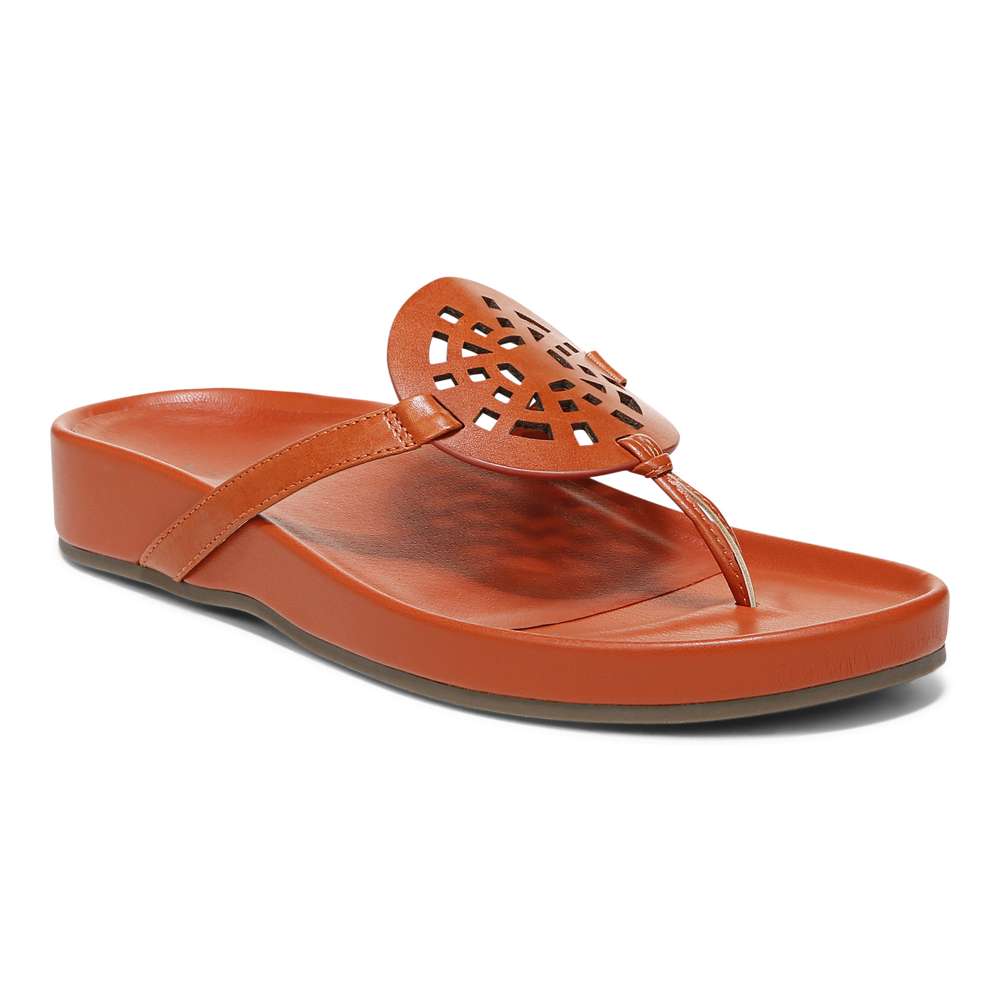 Solari Toe Post Sandal - Clay - Image 10