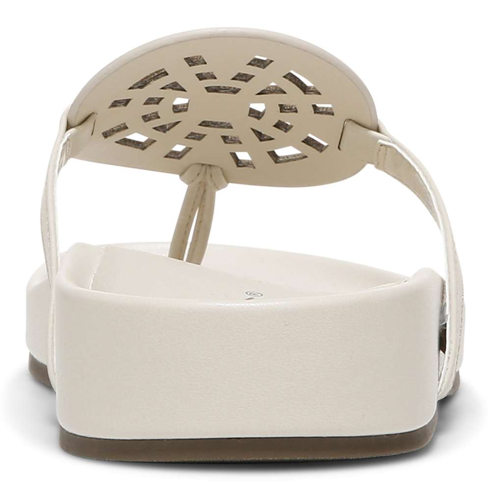 Solari Toe Post Sandal - Cream - Image 9