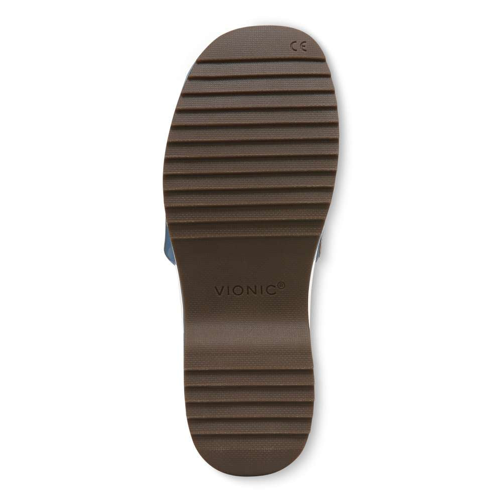 Trista Flatform Slide - Blue Shadow Patent - Image 7