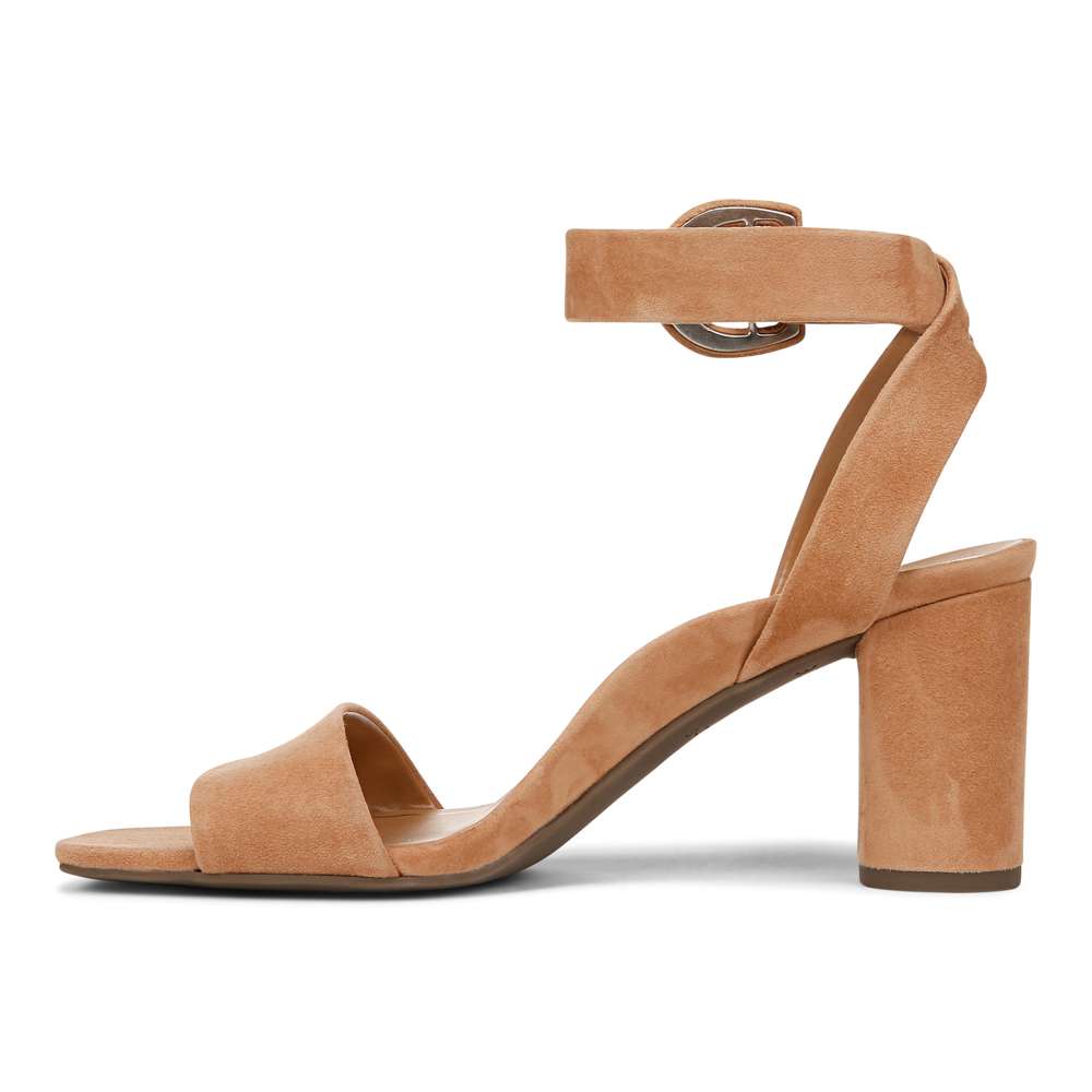 Zinfandel Block Heel Sandal - Camel - Image 3
