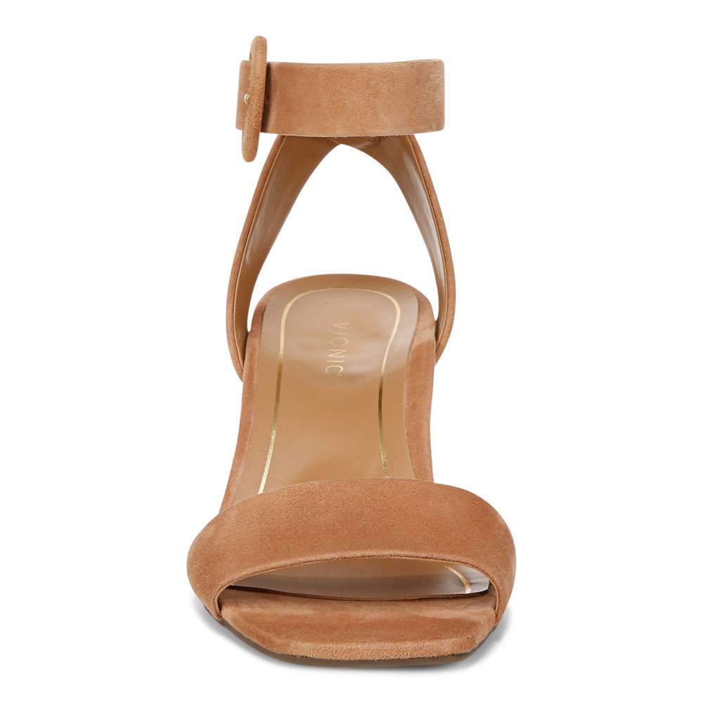 Zinfandel Block Heel Sandal - Camel - Image 5